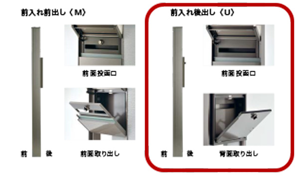 マイスタイル門柱 ATタイプ 左勝手 前入れ前出し ホワイト 選べる表札 ポスト・宅配ボックス・表札セット