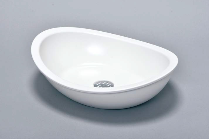 プレーンパン エリプス ガーデンパン 水鉢 ホワイト