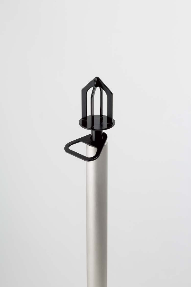 ドッグスタンドBタイプ　15㎏までの小型中型犬用　ステンレス　リード掛け