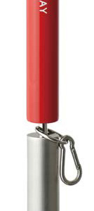 ドッグポール パピースタンド デザイン: あしあと　ステンレス 小型犬 屋外用 ヘアライン／焼付塗装