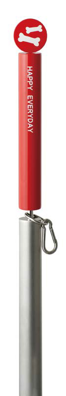 ドッグポール パピースタンド デザイン: あしあと　ステンレス 小型犬 屋外用 ヘアライン／焼付塗装