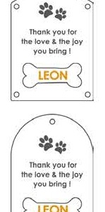 名入れ　ドッグパーキング パピーウォール オプション　ネームオプション 屋外耐候樹脂フィルム