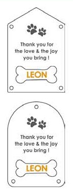 名入れ　ドッグパーキング パピーウォール オプション　ネームオプション 屋外耐候樹脂フィルム